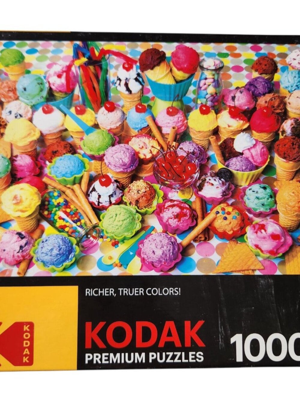 Kodak Premium Puzzles Variety of Colorful Ice Cream 1000 Piece Puzzle